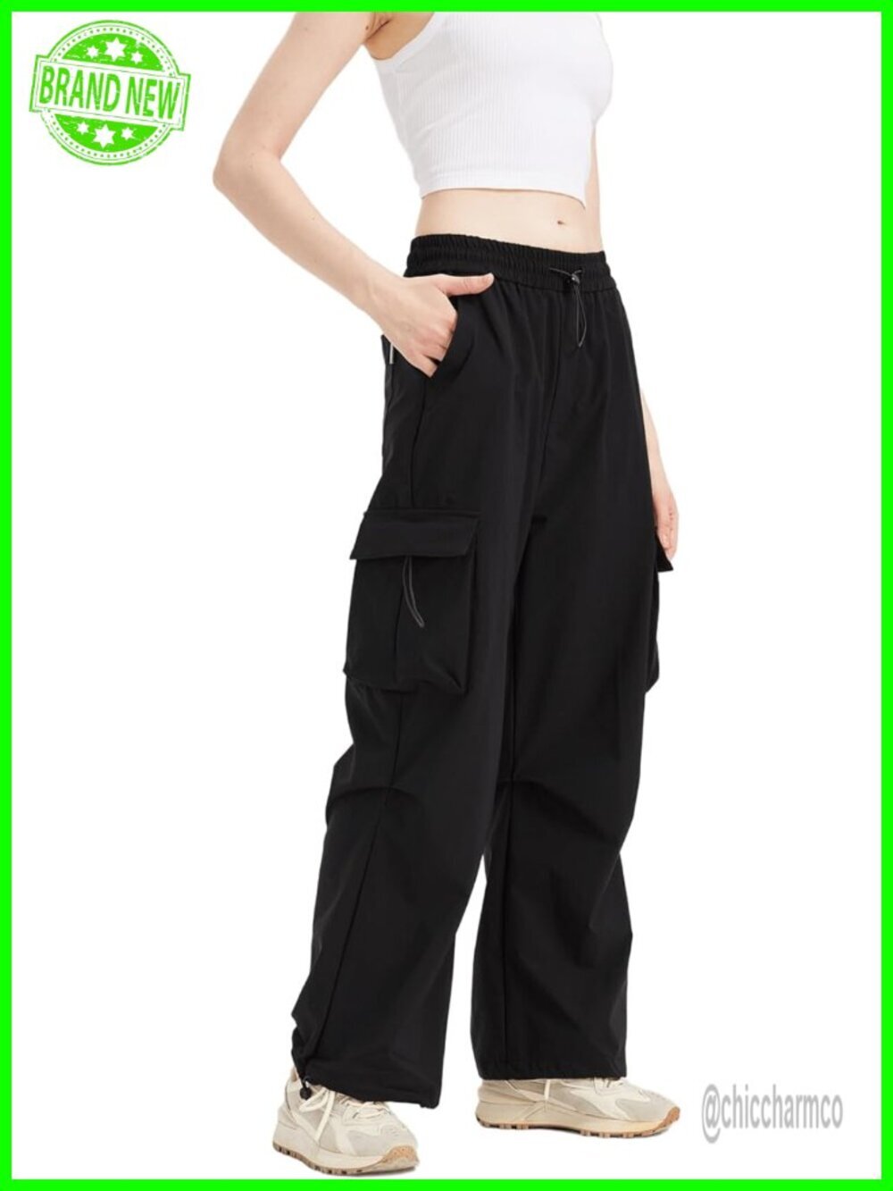 Cargo Pants with Pockets Baggy Wide Leg Waterproof Hiking Travel